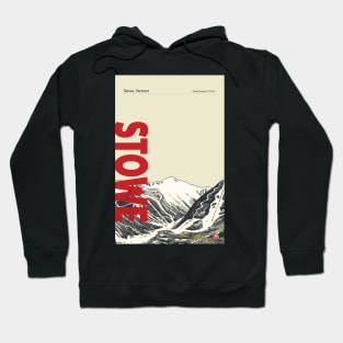 Stowe Vermont Vintage Modern Ski Travel Poster Hoodie